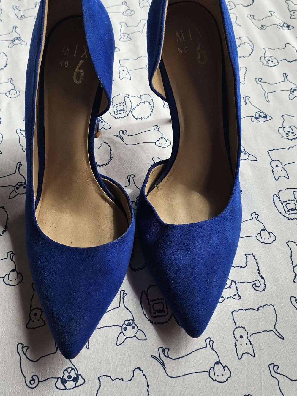 Mix No. 6 Women's Pointed Toe Blue Suede Pumps